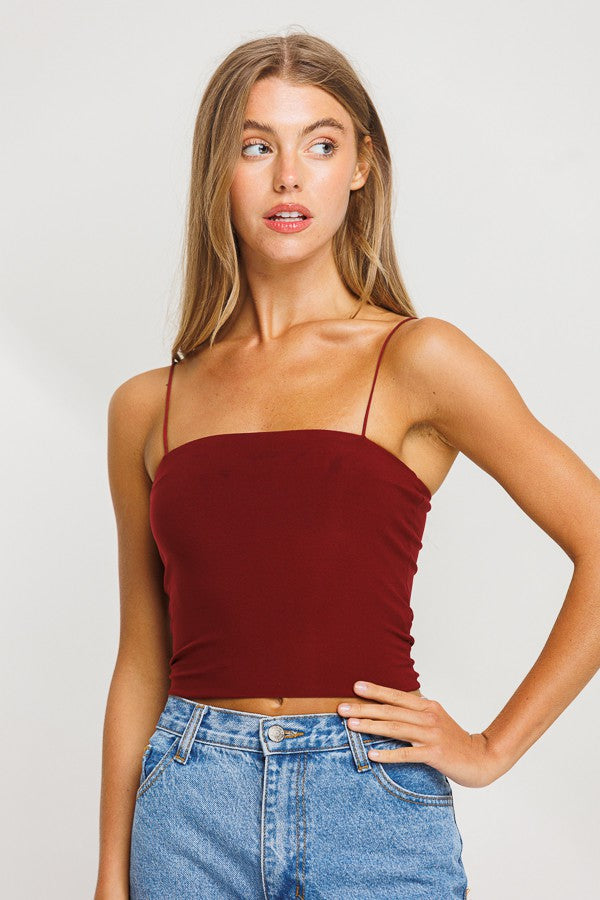 Double Layer Crop Cami Top