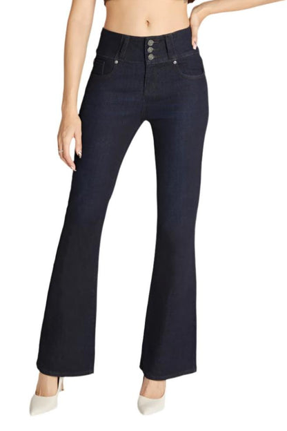 Women's Super High Rise Bootcut with 3-Button