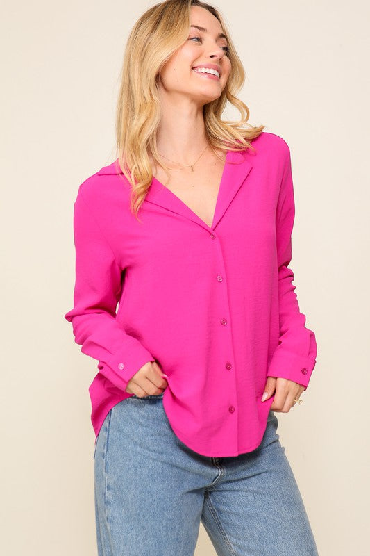 Long Sleeve Button Down Brooklyn Top