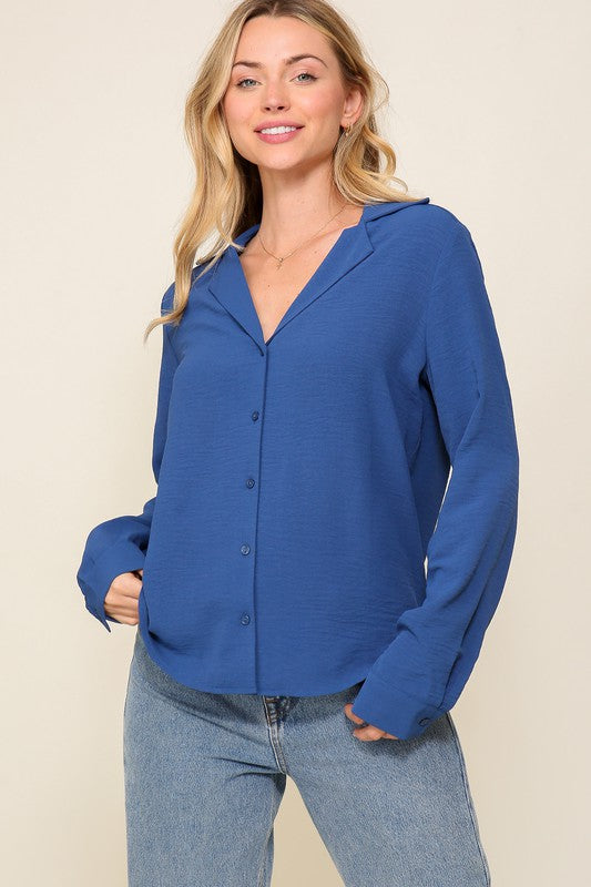 Long Sleeve Button Down Brooklyn Top