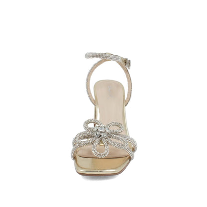 Women Rhinestone Glitter Sandal - Gold