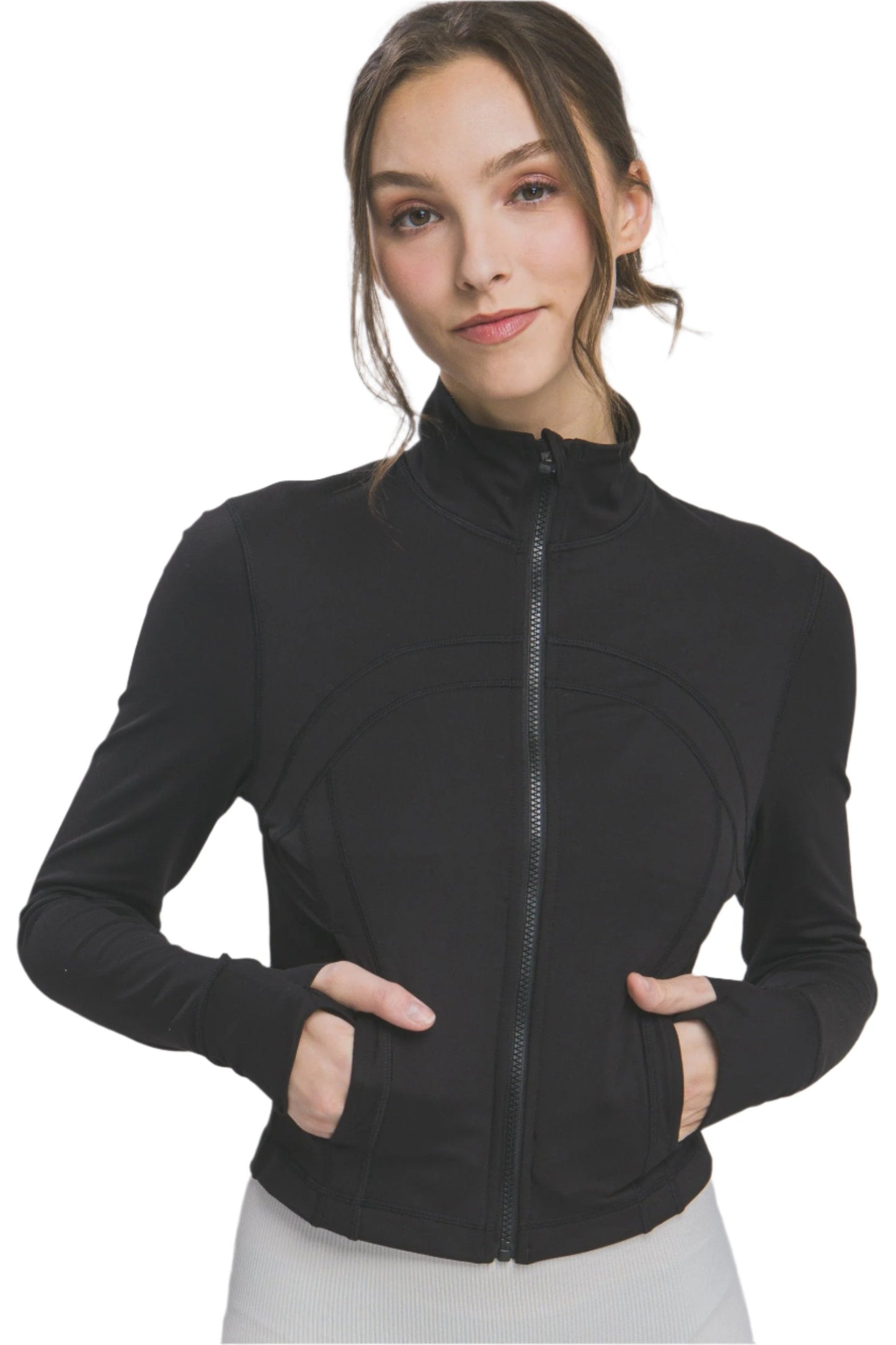 Active Long-Sleeve Zip-Up Performance Top