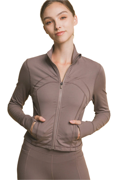 Active Long-Sleeve Zip-Up Performance Top