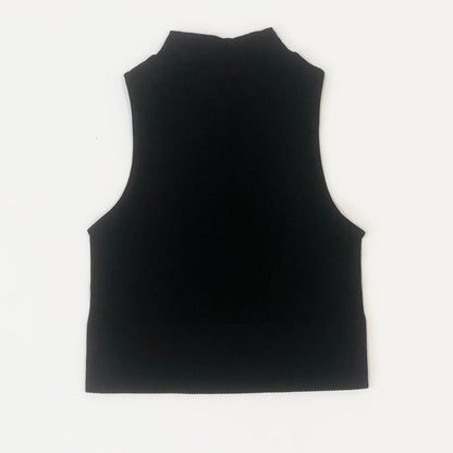 Women's Sleeveless Ribbed Turtleneck Tank