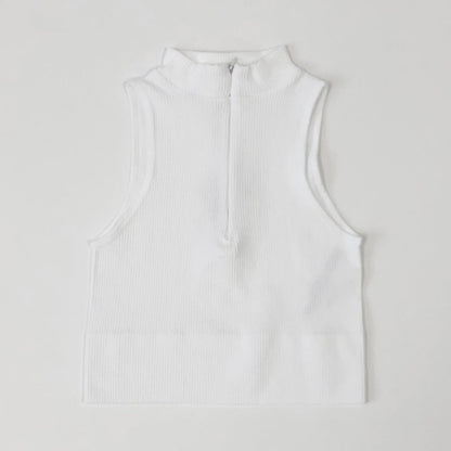 Women's Sleeveless Ribbed Turtleneck Tank